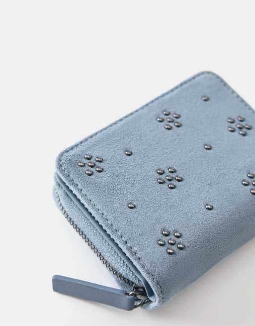 Pull&Bear Studded purse in blue, 3 of 4