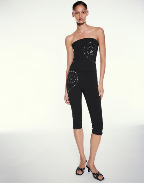 Pull&Bear studded set in black - view 1