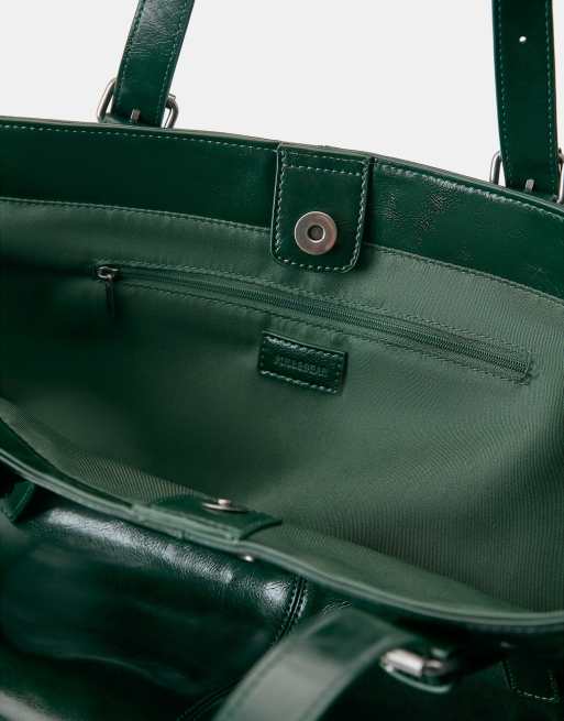 Pull&Bear Studded shopper bag in green, 4 of 4