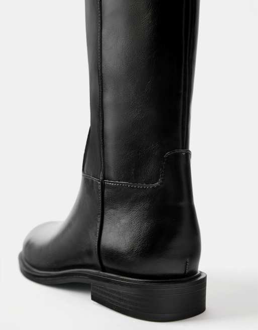 Pull&Bear Studded tall boots in black, 4 van 5