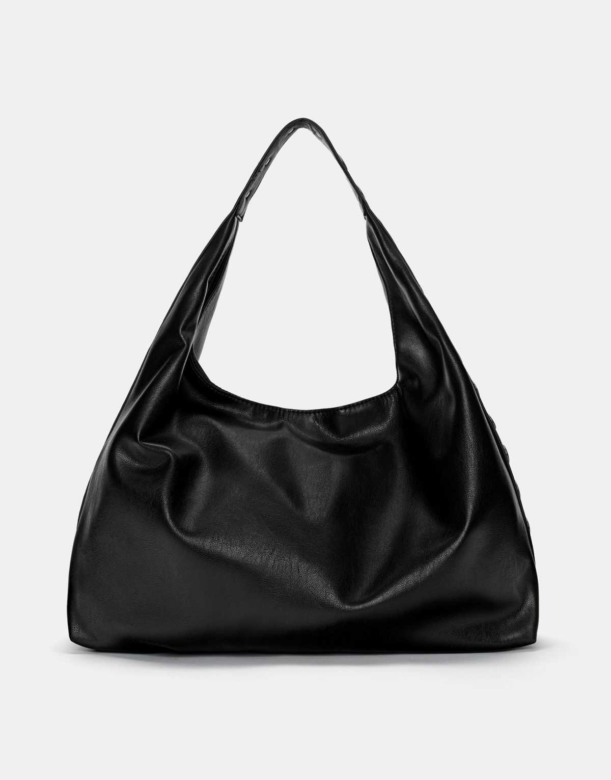 Pull&Bear Studded tote bag in black