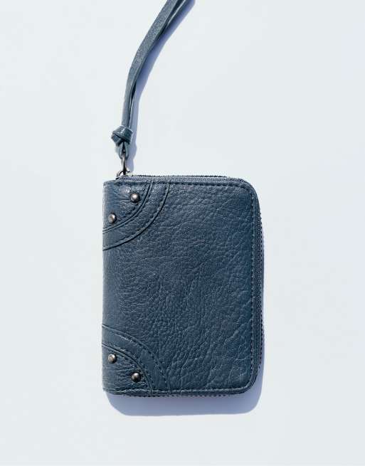 Pull&Bear Studded wallet in blue, 5 of 5