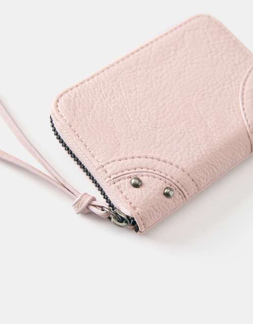 Pull&Bear Studded wallet in pink, 3 of 5