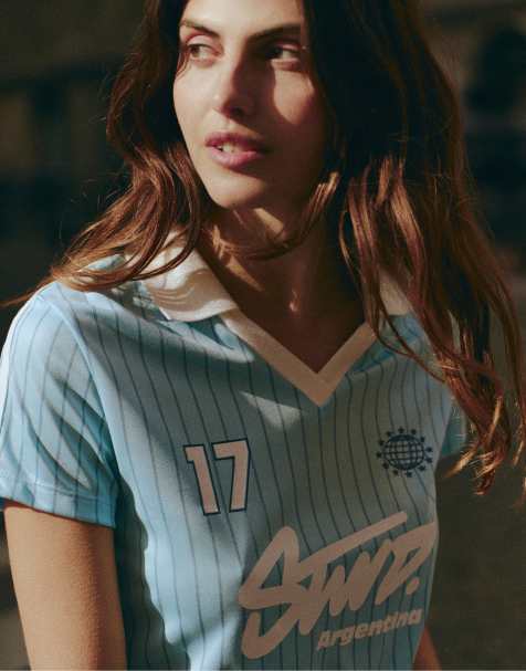 Pull&Bear - Stwd Argentina Football - Polo blu pallido - view 1