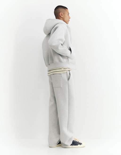 Pull&Bear Stwd baggy joggers in grey marl, 2 of 7