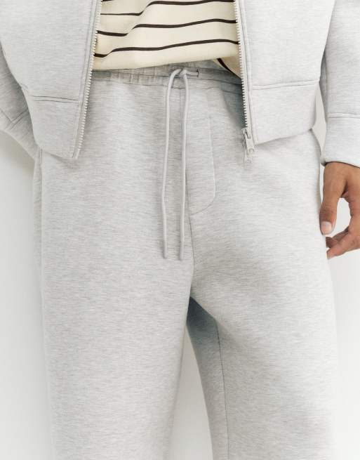 Pull&Bear Stwd baggy joggers in grey marl, 3 of 7