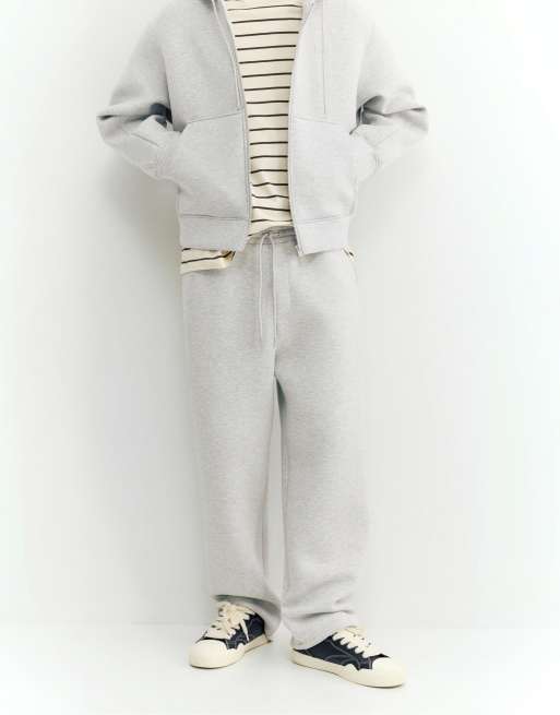 Pull&Bear Stwd baggy joggers in grey marl, 4 of 7