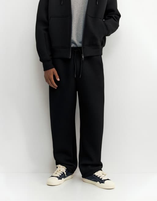 Pull&Bear Stwd baggy joggingbukser i sort, 4 af 7
