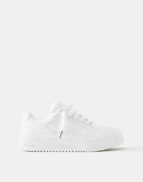 Pull&Bear - Stwd - Baskets à lacets - Blanc - view 1