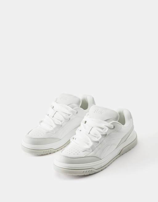 Pull&Bear - Stwd - Baskets - Blanc, 2 de 4