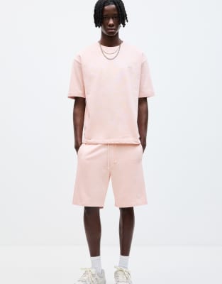 Pull & Bear - STWD - Bermuda molletonné - Rose