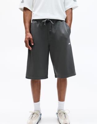 Pull & Bear - STWD - Bermuda molletonné style skate - Gris anthracite