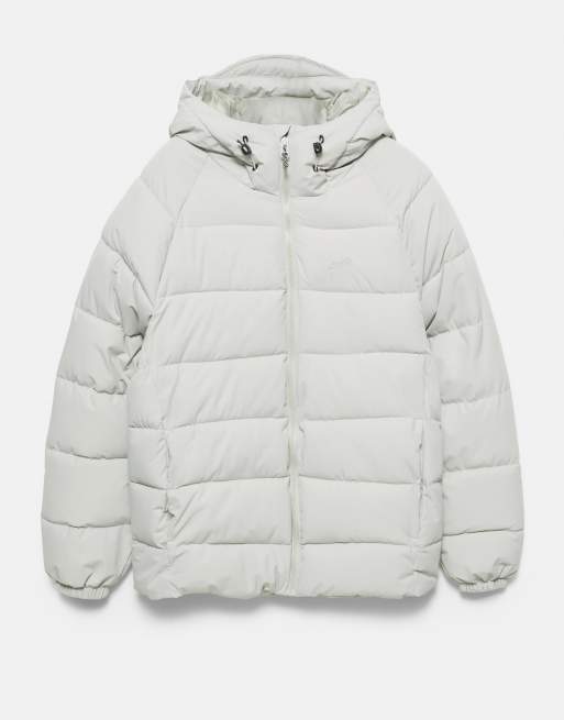 Pull&Bear - STWD - Bleg grå dynejakke med hætte, 5 af 5