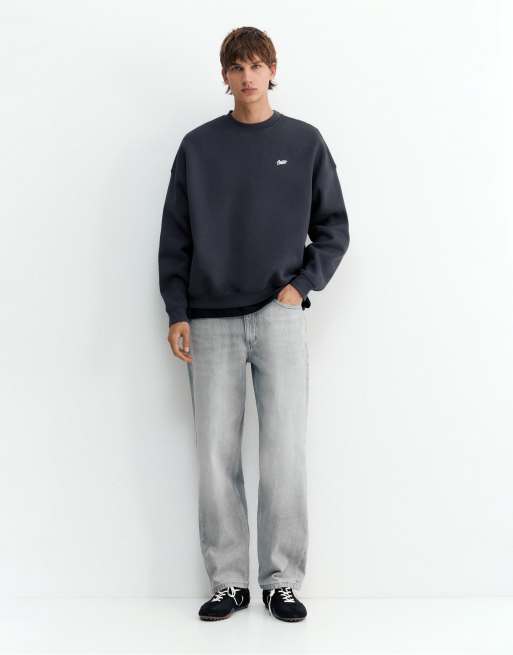 Pull&Bear Stwd boxig sweatshirt i grått, 4 av 5