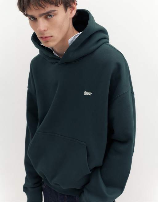 Pull&Bear Stwd boxy-fit hoodie in groen, 3 van 7