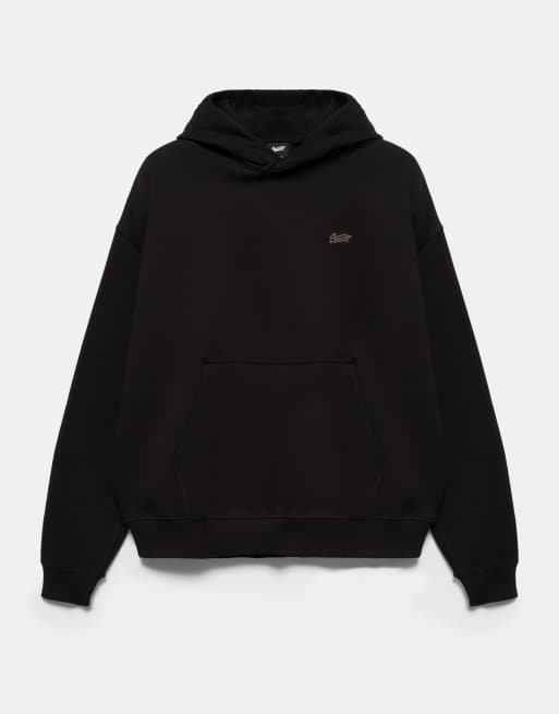Pull&Bear Stwd boxy-fit hoodie in zwart, 6 van 7