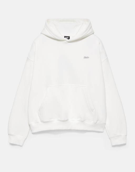 Pull&Bear Stwd boxy-fit hættetrøje i råhvid, 6 af 7