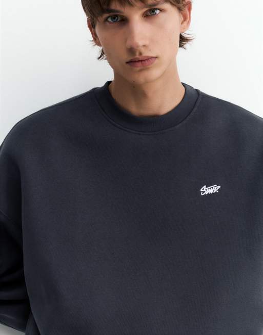 Pull&Bear Stwd Boxy-Sweatshirt in Grau, 3 von 5