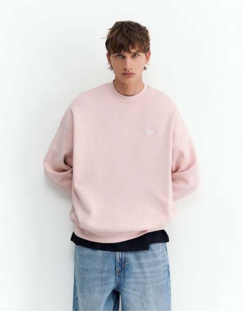 Pull&Bear Stwd Boxy-Sweatshirt in Pink - view 1