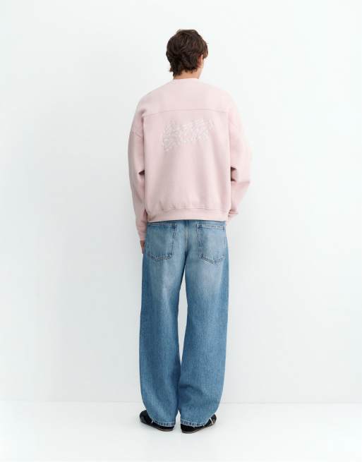 Pull&Bear Stwd Boxy-Sweatshirt in Pink, 2 von 7