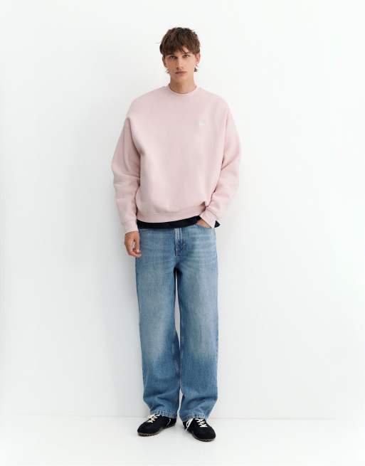 Pull&Bear Stwd Boxy-Sweatshirt in Pink, 4 von 7