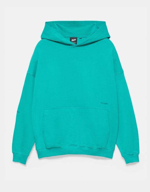 Pull&Bear Stwd Boxy-Sweatshirt in Türkis, 5 von 7