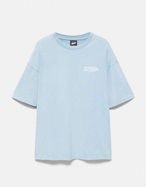 Pull&Bear Stwd boxy t-shirt in pastel blue, 6 of 7