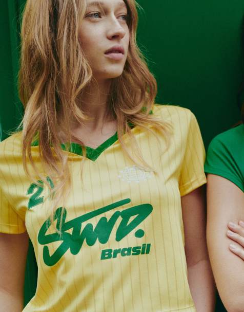 Pull&Bear - STWD Brazil - Gul fodboldpolo - view 1