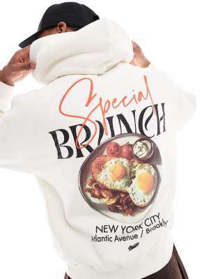 STWD Brunch hoodie in white