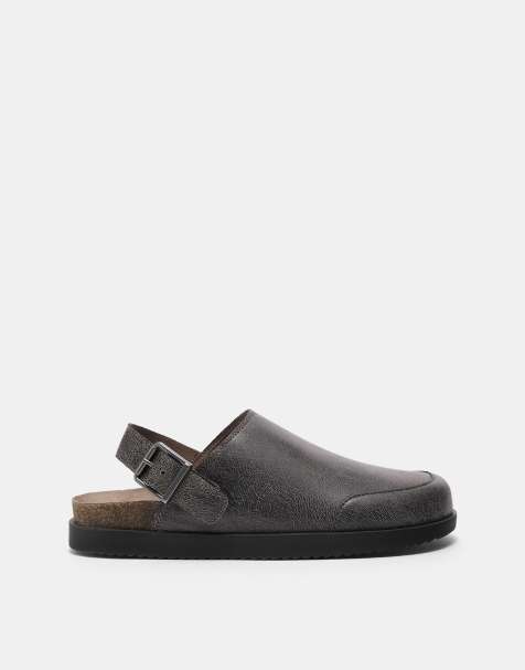 Pull&Bear - STWD - Brune clogs med slitage - view 1