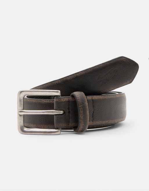 Pull&Bear STWD Ceinture imitation cuir Noir ASOS - Main Image