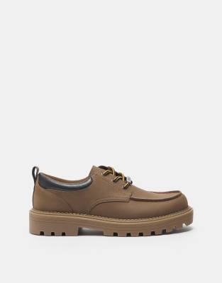 Pull & Bear - STWD - Chaussures bateau - Marron-Brown