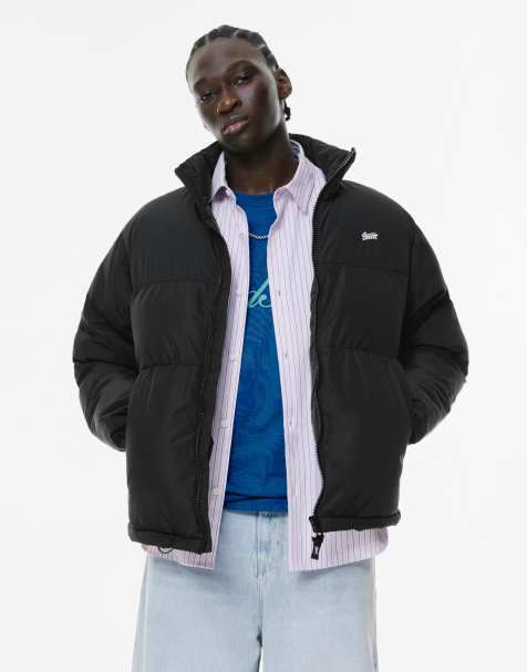 Pull&Bear – Stwd Combined – Pufferjacke in Schwarz - view 1