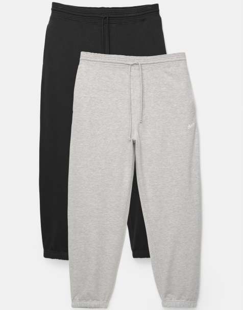 Pull&Bear - Stwd - Confezione da 2 pantaloni grigio mélange - view 1