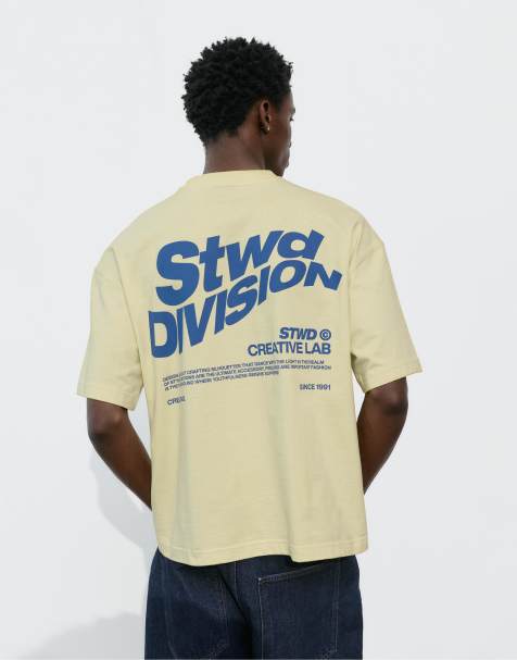 Pull&Bear - STWD - Creative Lab - T-shirt in limoengroen - view 1