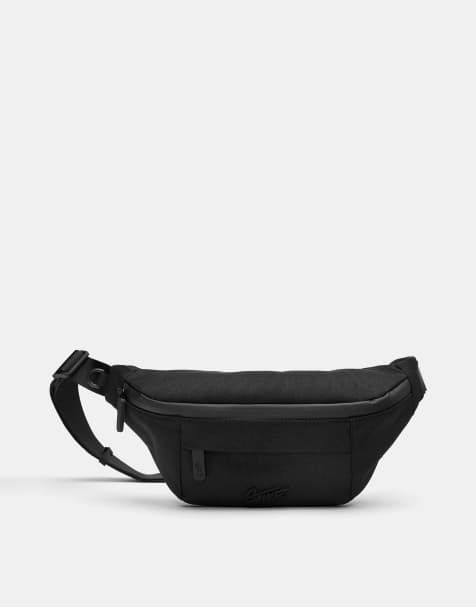 Pull&Bear - STWD - Crossbody tas met riem van nylon in zwart - view 1