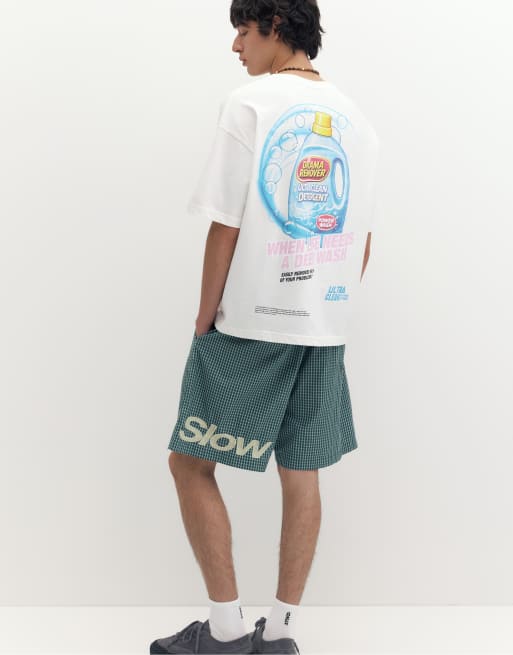 Pull&Bear Stwd detergent graphic t-shirt in white, 5 of 7