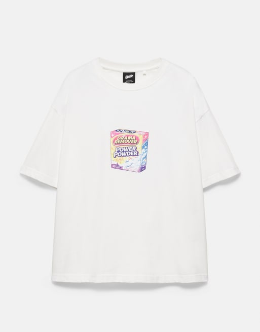 Pull&Bear Stwd detergent graphic t-shirt in white, 6 of 7