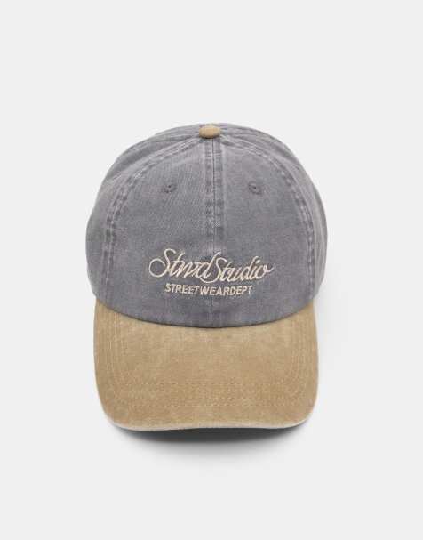 Pull&Bear Stwd embroidered cap in khaki - view 1