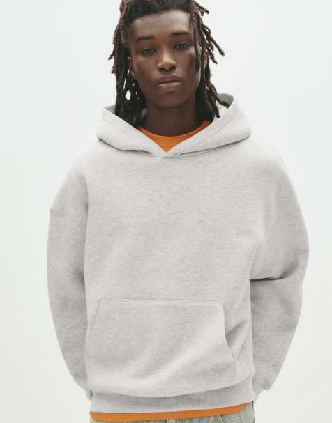 Pull&Bear - STWD - Felpa grigio mélange con cappuccio - view 1