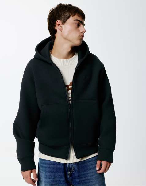 Pull&Bear - STWD - Felpa nera con cappuccio e zip - view 1