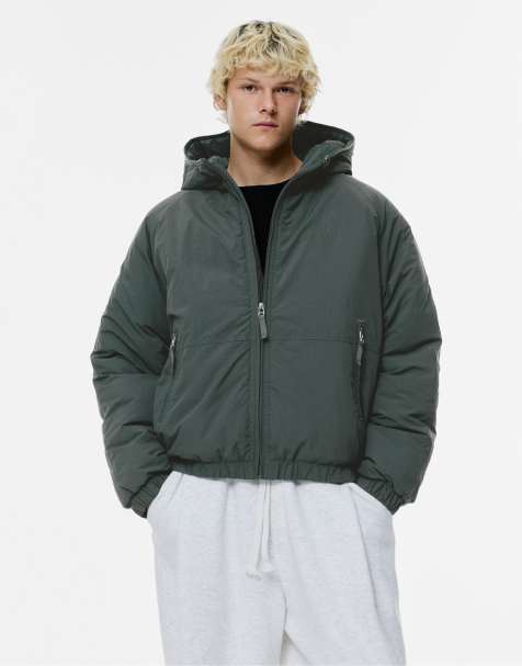 Pull&Bear - Stwd - Giacca impermeabile verde in ripstop - view 1