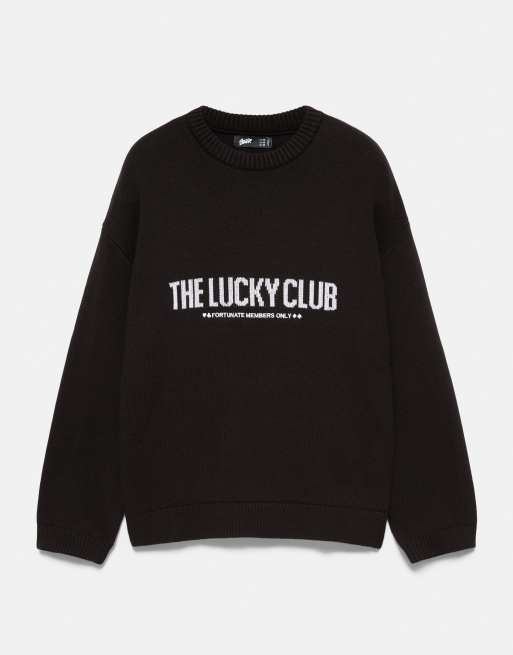 Pull&Bear Stwd grafisk tröja i svart, 3 av 5