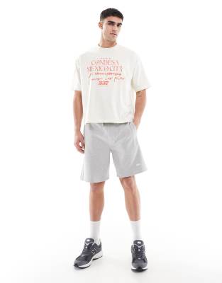 Pull&Bear – STWD – Gråmelerade bermudashorts i sweatshirtyg - view 1