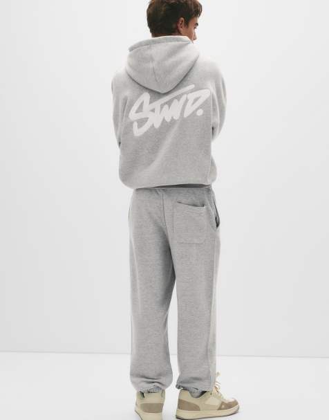 Pull&Bear – STWD – Gråmelerade träningsbyxor - view 1