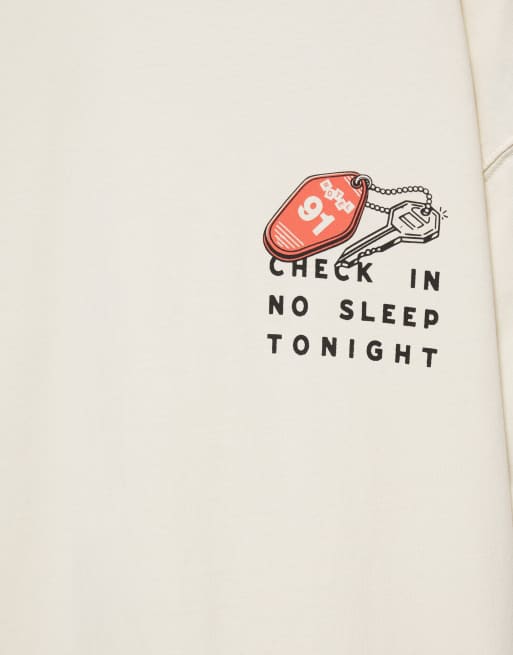 Pull&Bear Stwd graphic T-shirt in gebroken wit, 7 van 7