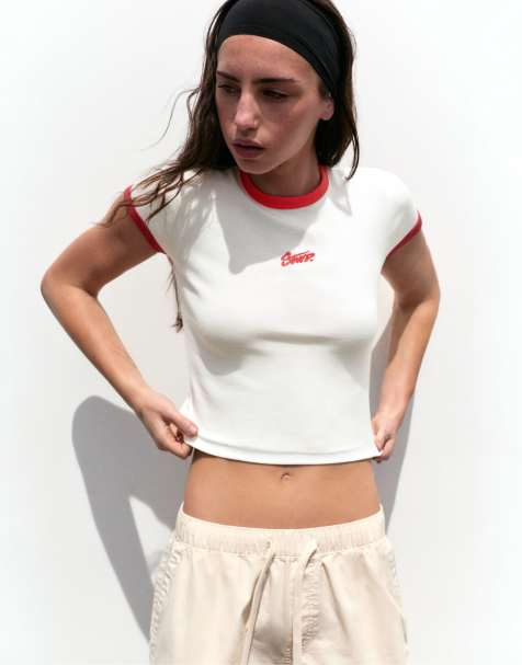 Pull&Bear Stwd graphic t-shirt in white - view 1