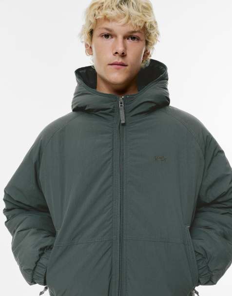 Pull&Bear - STWD - Grøn regnjakke i ripstop - view 1