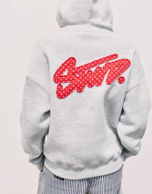Pull&Bear Stwd hooded sweatshirt in grey marl, 3 of 7