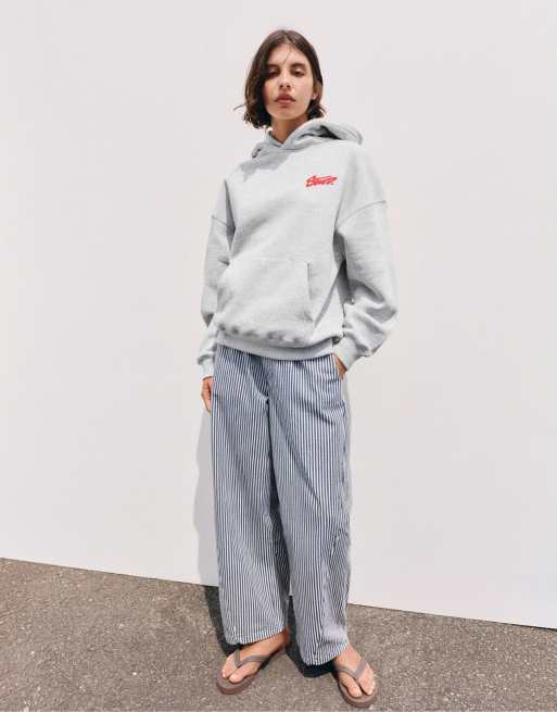 Pull&Bear Stwd hooded sweatshirt in grey marl, 4 of 7